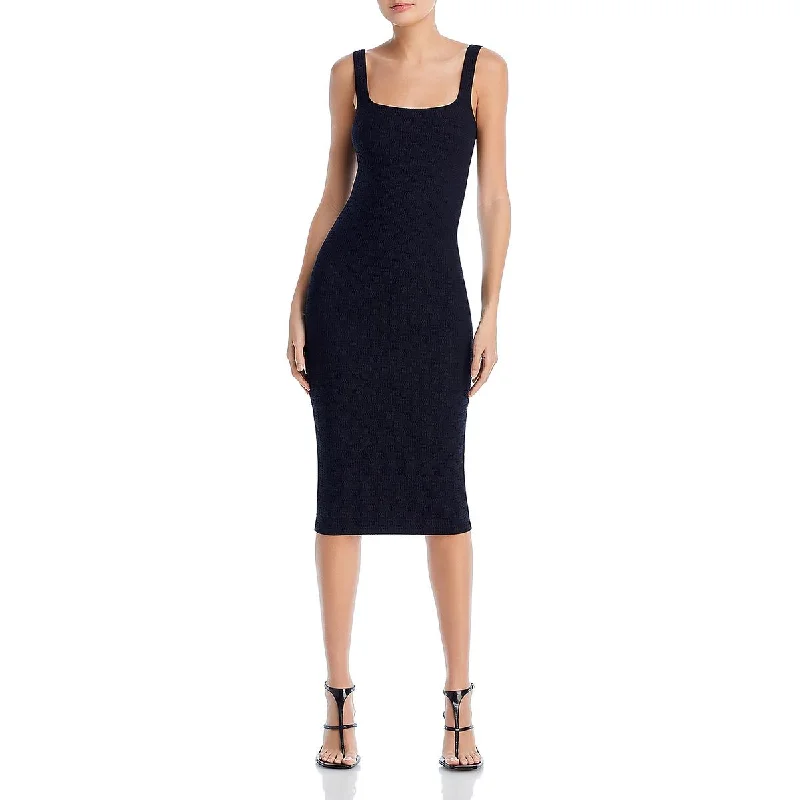 ElegantAlexander Wang Womens Midi Solid Bodycon Dress