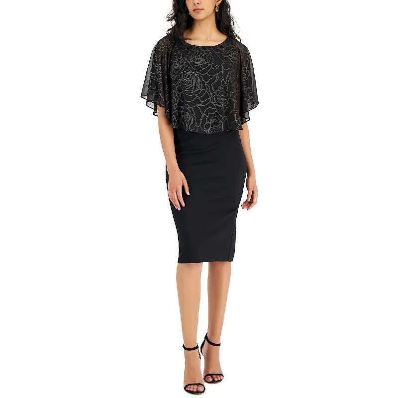 Sophisticated old-worldConnected Apparel Womens Printed Knee-Length Sheath Dress