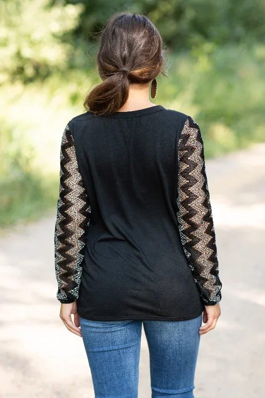 black-and-off-white-top-with-chevron-sleeves