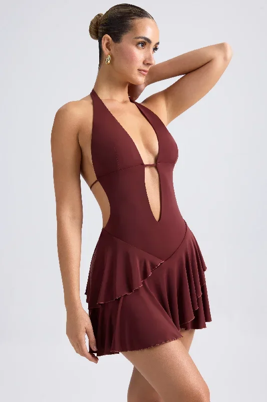 chimere-ruffled-mini-dress-chestnut-brown
