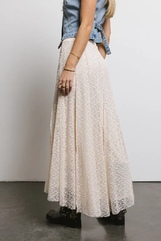 Eliza Lace Skirt in Cream