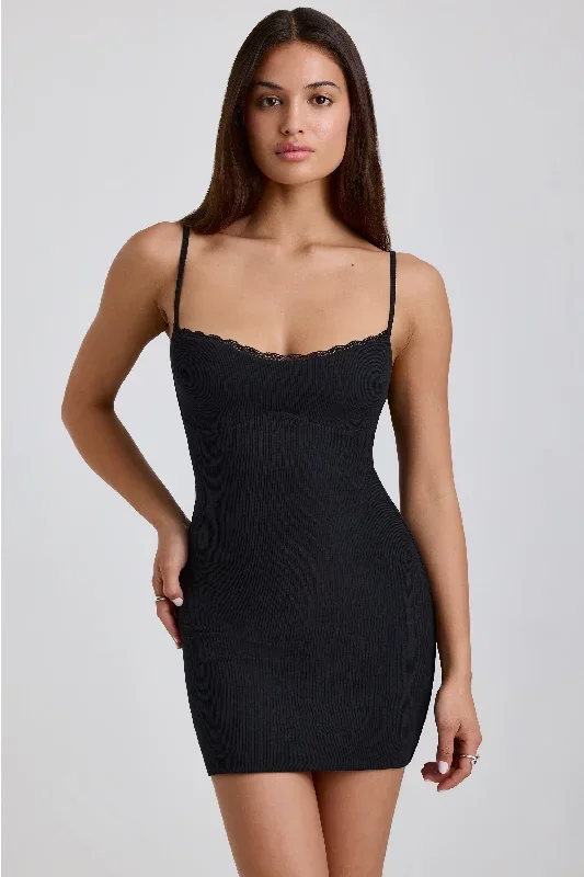 lila-ribbed-mini-dress-black