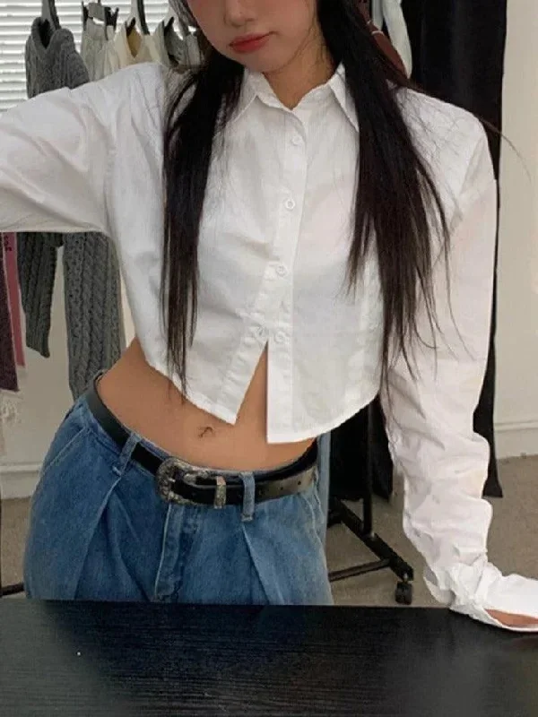 white-button-front-cropped-long-sleeve-blouse white-button-front-cropped-long-sleeve-blouse