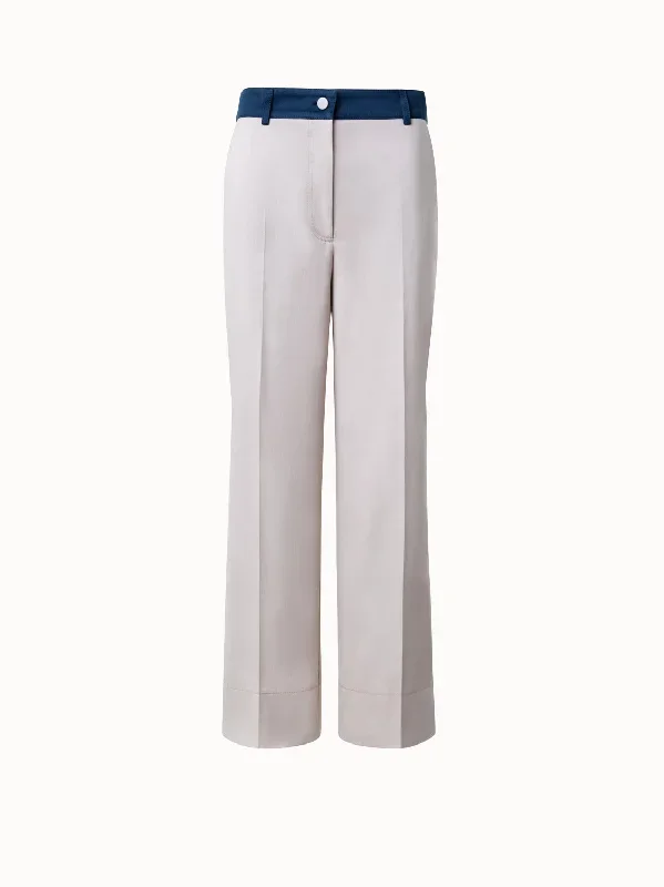 Wide Leg Cropped Cotton Pants